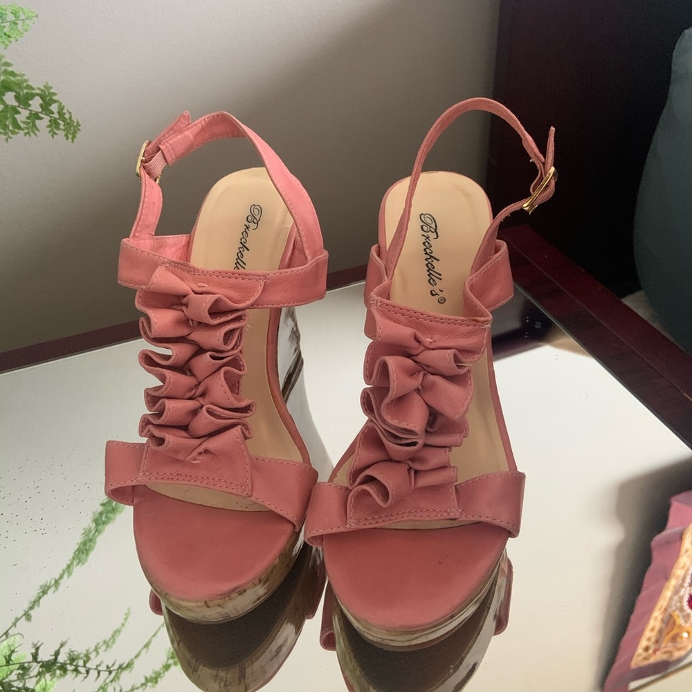 Cute pink wedges